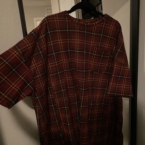 Zara Oversized Plaid Dress; Size M